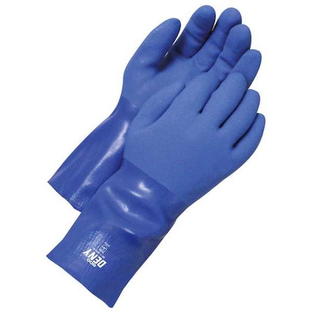 DENY® Chemical Resistant Gloves, PVC, 12 in L, 65 mil, Blue, L, 1 PR MPN:99-1-820-9