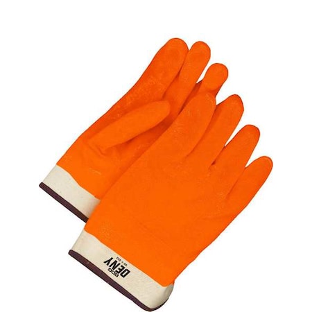 Knit Gloves, PVC, Smooth, Full, Not Rated Abrasion Level, Orange, Universal 1 PR MPN:99-1-834