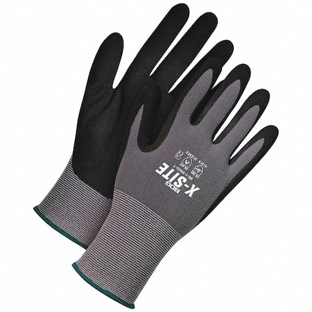 Coated Gloves, Foam Nitrile, Sandy, Palm, 4 Abrasion Level, Black/Gray, 3XL (12) 1 PR MPN:99-1-9605-12
