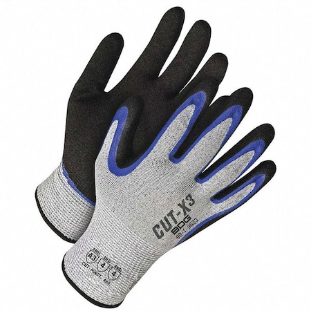 Cut-Resistant Coated Gloves, Cut Level A3, Double Dipped, Nitrile, Sandy, XS 1 PR MPN:99-1-9623-6