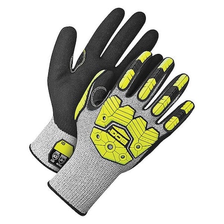 Cut-Resistant Impact Gloves, Cut Level A3, Dipped, Nitrile, Sandy, 2XL 1 PR MPN:99-1-9790-11