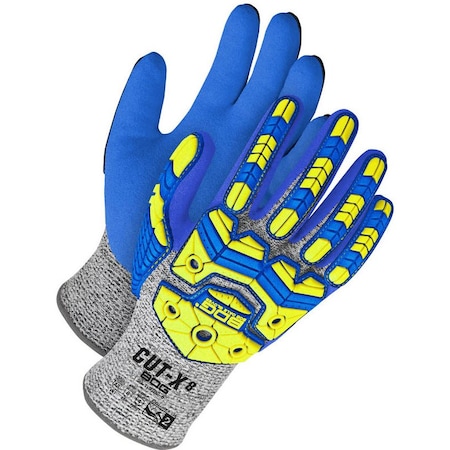 Cut-Resistant Impact Gloves, Cut Level A8, Nitrile, Sandy, 2XL 1 PR MPN:99-1-9792-11-K