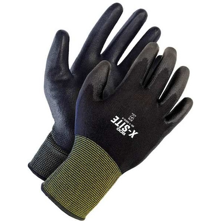 Coated Glove, Polyurethane, Smooth, Palm, Not Tested Abrasion Level, Black, 2XS (5) 1 PR MPN:99-1-9802-5-K