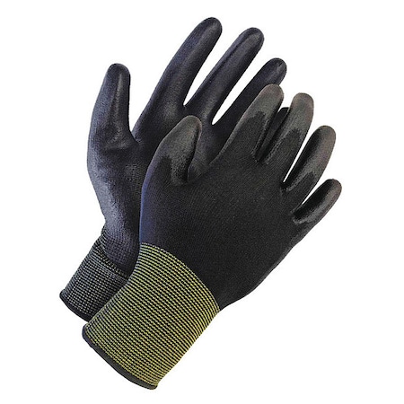 Coated Gloves, Polyurethane, Smooth, Palm, Not Tested Abrasion Level, Black, XS (6) 1 PR MPN:99-1-9802-6