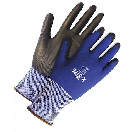 Coated Gloves, Polyurethane, Smooth, Palm, Not Rated Abrasion Level, Blue, XS (6) 1 PR MPN:99-1-9865-6-K