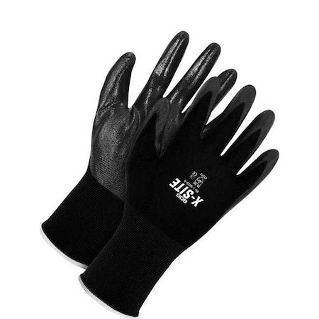 Nitrile Coated 15 ga. Gloves, Nitrile, Smooth, Palm, Not Rated Abrasion Level, Black, 2XL (11) 1 PR MPN:99-1-9870-11