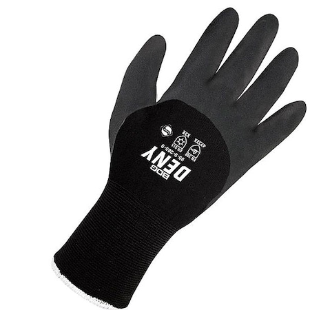 Lined Nitrile Coated Gloves, Foam Nitrile, Smooth, 3/4 Dip, Not Rated Abrasion Level, Black, S (7) MPN:99-9-265-7