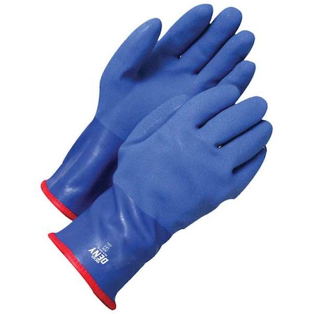 DENY® Chemical Resistant Gloves, PVC, 12 in L, 130 mil, Blue, 2XL, 1 PR MPN:99-9-821-11