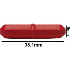 Bel-Art Spinbar Teflon Octagon Magnetic Stirring Bar 38.1 x 8mm Red 371090019