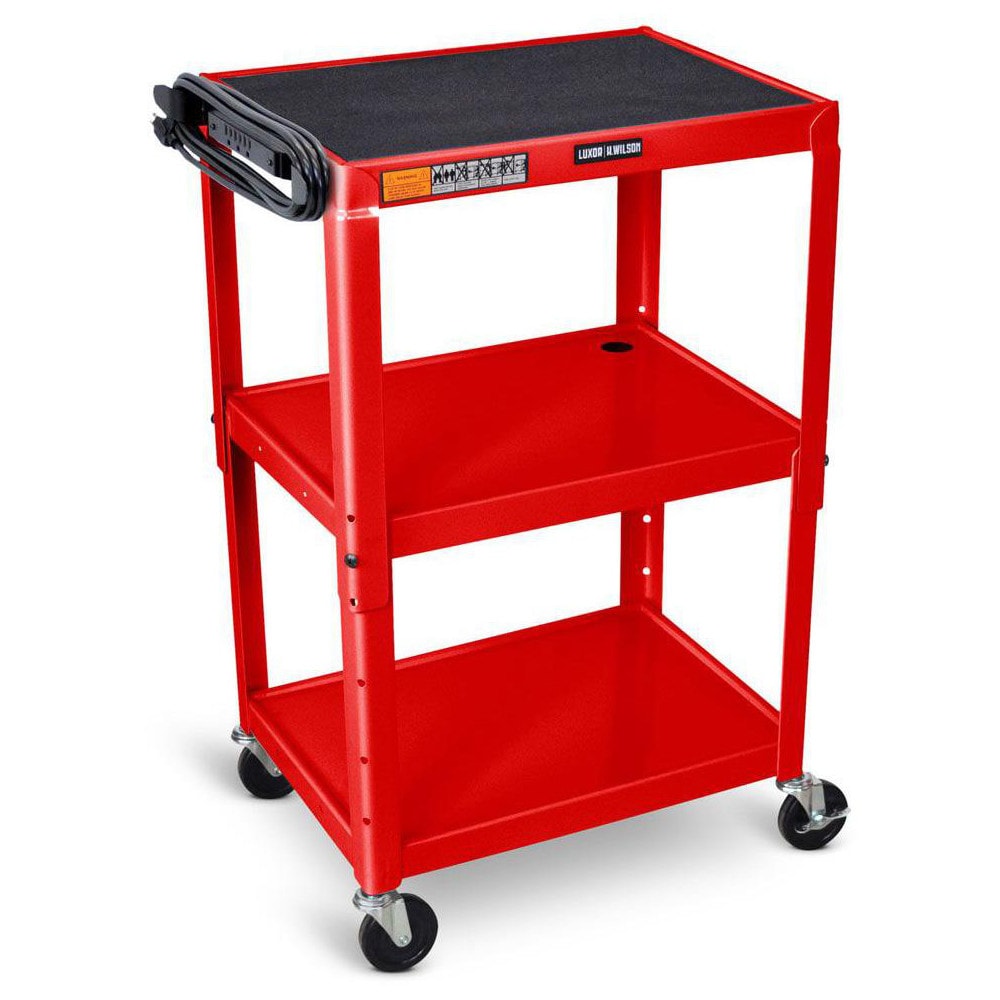 Carts; Cart Type: Utility ; Caster Type: 2 Locking, 4 Swivel ; Caster Material: TPR ; Material: Powder Coated Steel ; Length (Inch): 18 ; Width (Inch): 24 MPN:UCMT1-RD