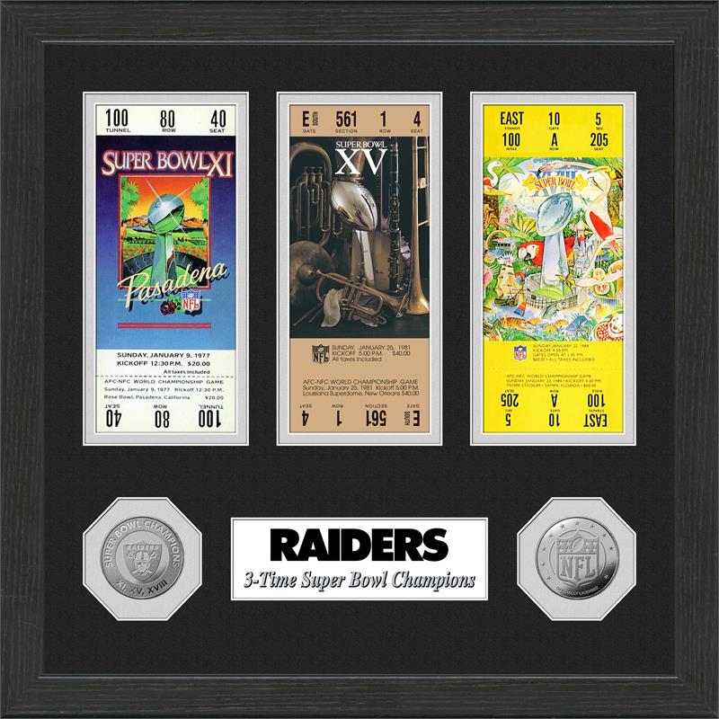 Las Vegas Raiders Super Bowl Ticket Collection MPN:ORSB3TK