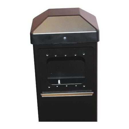 Bollard, Plastic, Surface Mount, Black MPN:10BOLLARDBLK