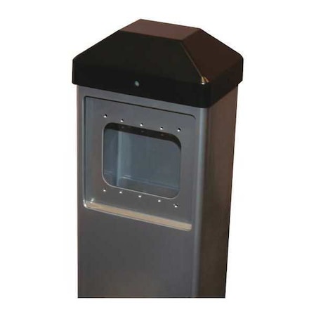 Bollard, Plastic, Surface Mount, Silver MPN:10BOLLARDSLV