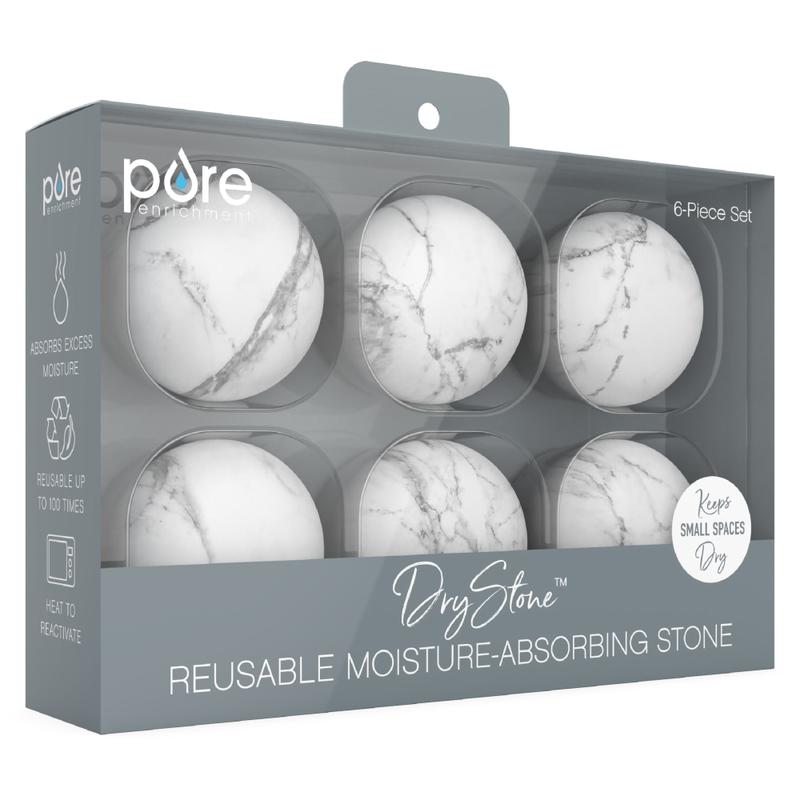 Pure Enrichment DryStone Reusable Moisture-Absorbing Stones, Set Of 6 Stones MPN:PELUXSTN-6