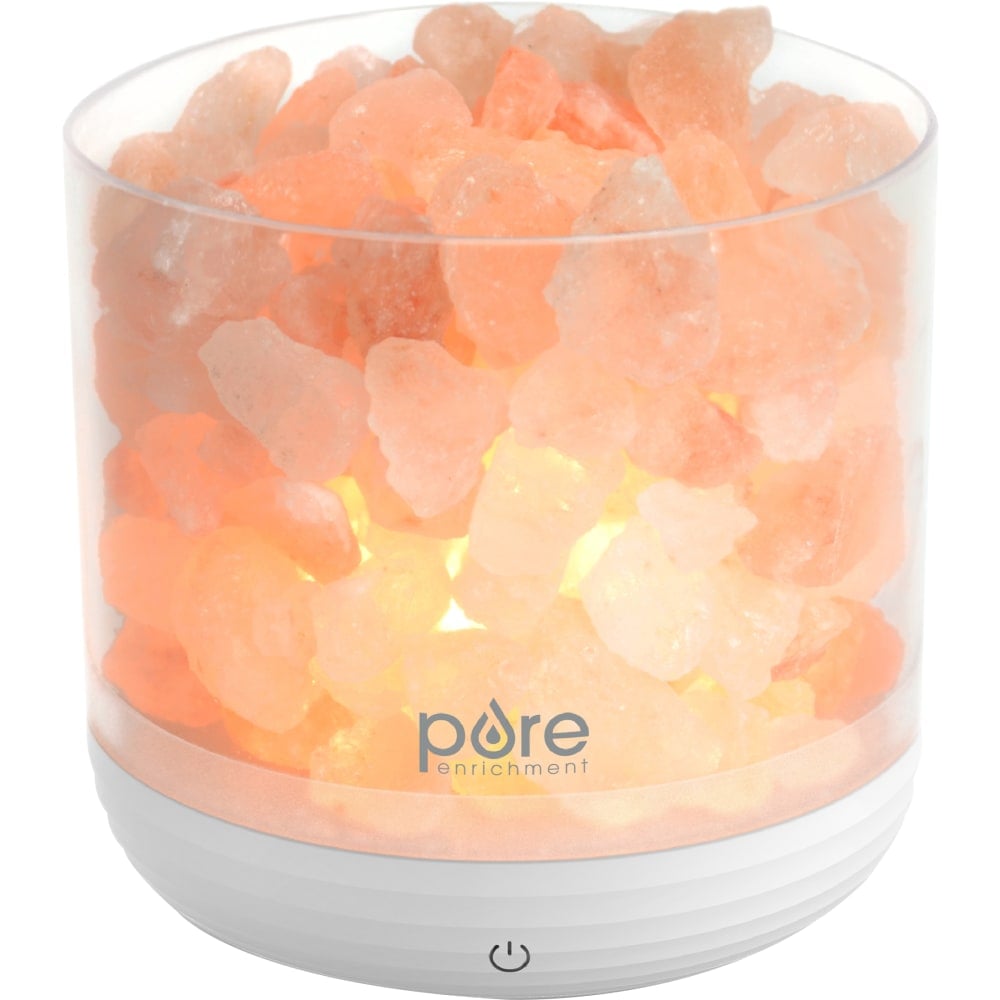 Pure Enrichment PureGlow USB Salt Lamp, 4-3/8inH x 4-1/2inW x 4-1/2inL, Pink MPN:PEUSBSLT