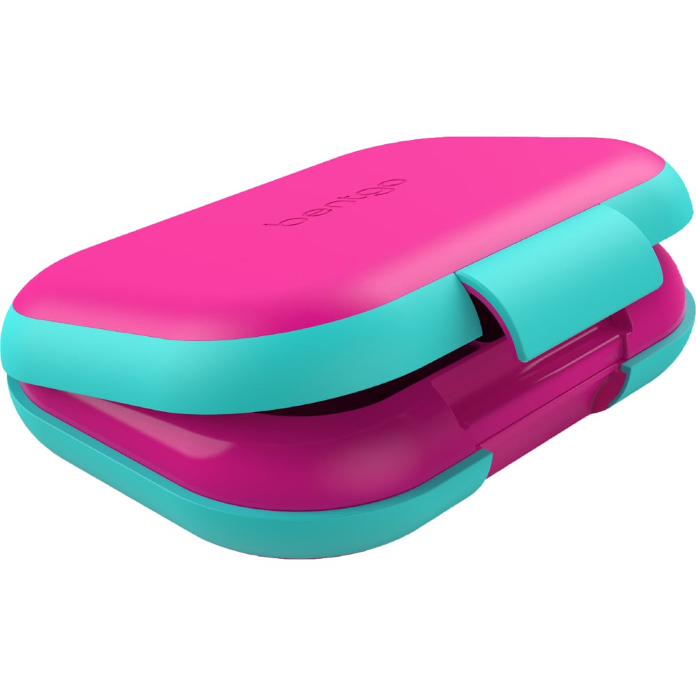 Bentgo Kids Chill Lunch Box, 2inH x 6-1/2inW x 9inD, Fuchsia/Teal MPN:BGOCHL-F