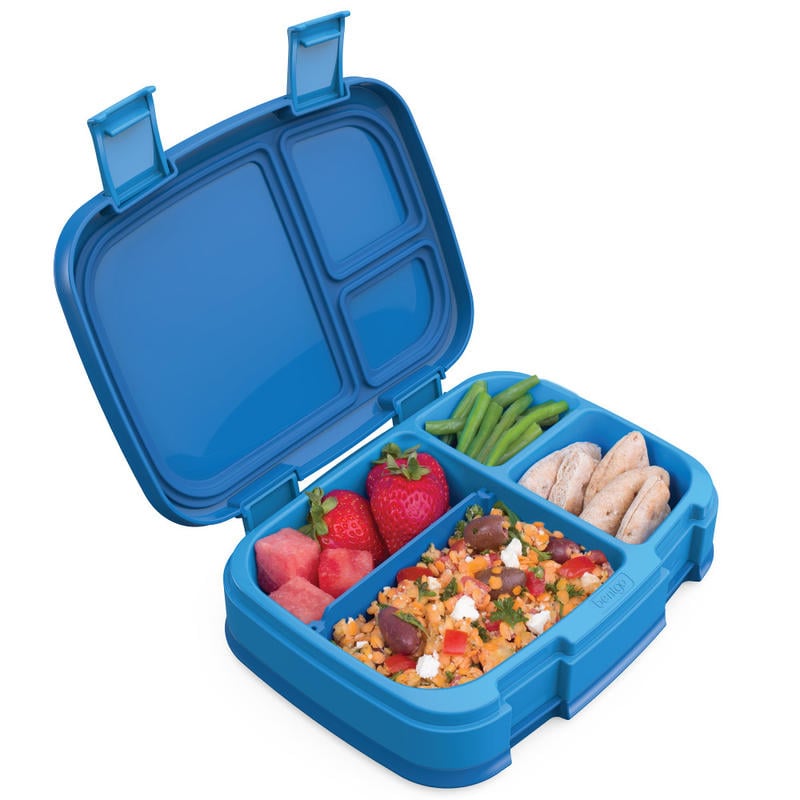 Bentgo Fresh 4-Compartment Bento-Style Lunch Box, 2-7/16inH x 7inW x 9-1/4inD, Blue MPN:BGOFR-2B