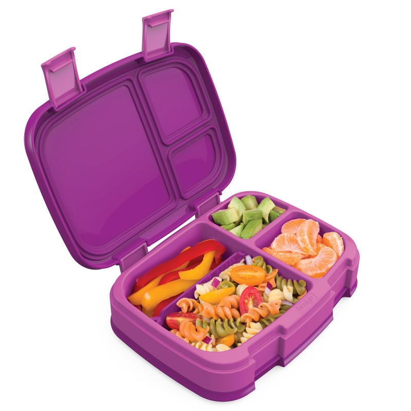 Bentgo Fresh 4-Compartment Bento-Style Lunch Box, 2-7/16inH x 7inW x 9-1/4inD, Purple MPN:BGOFR-2P