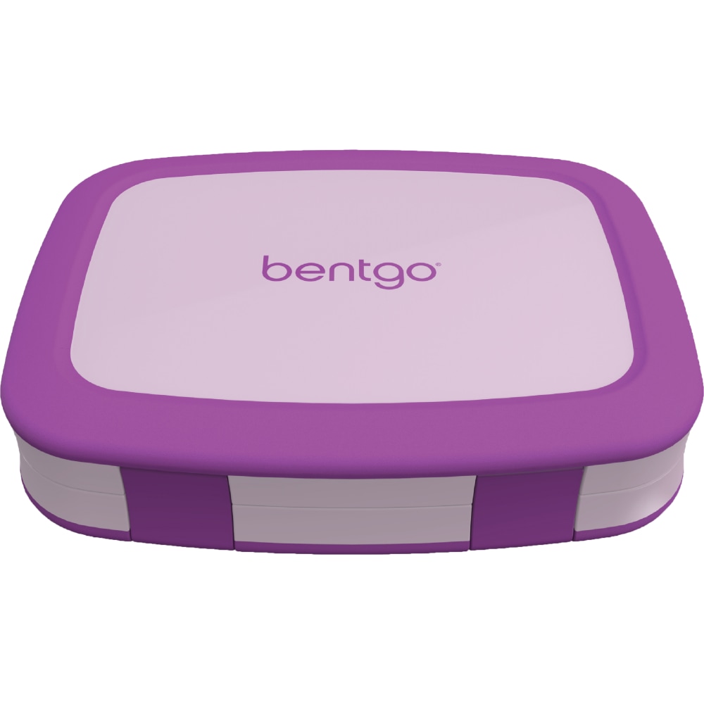 Bentgo Kids Lunch Box, 2inH x 6-1/2inW x 8-1/2inD, Purple MPN:BGOKIDS-P
