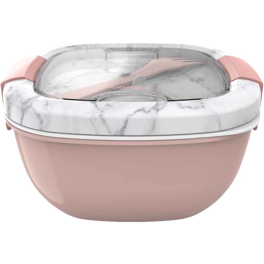 Bentgo Salad Lunch Container, 4in x 7-1/4in, Blush Marble MPN:BGOSAL-M
