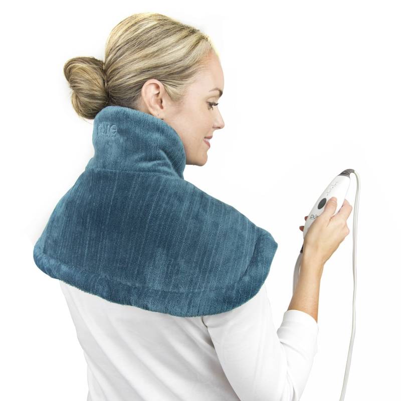 Pure Enrichment PureRelief Neck & Shoulder Heating Pad, 14in x 22in, Turquoise Blue MPN:PEHNECK-B