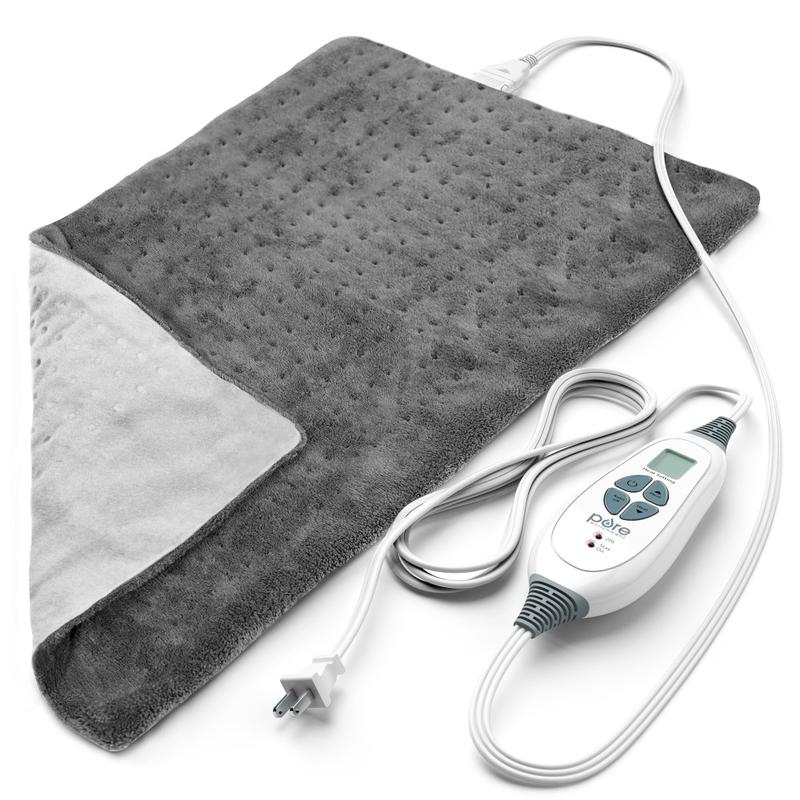 Pure Enrichment PureRelief XL King Size Heating Pad, 23-1/2in x 11-1/2in, Charcoal Gray MPN:PEHPAD24-G