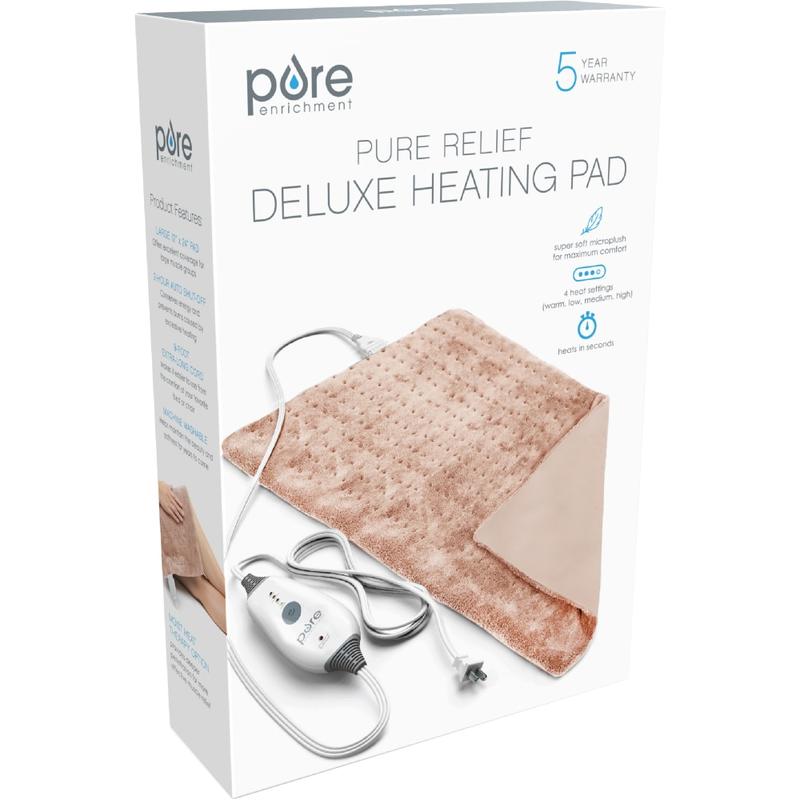 Pure Enrichment PureRelief Deluxe Heating Pad, 11-1/2in x 23-1/2in, Mauve MPN:PEHPVAL-M