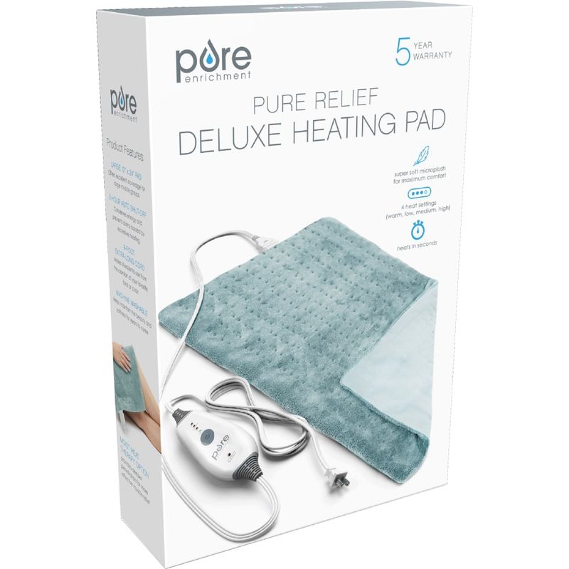 Pure Enrichment PureRelief Deluxe Heating Pad, 11-1/2in x 23-1/2in, Sea Glass MPN:PEHPVAL-SG