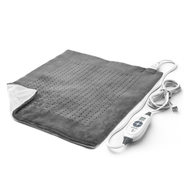 Pure Enrichment PureRelief XXL Ultra-Wide Microplush Heating Pad, 19-1/2in x 24in, Charcoal Gray MPN:PEHPWIDE