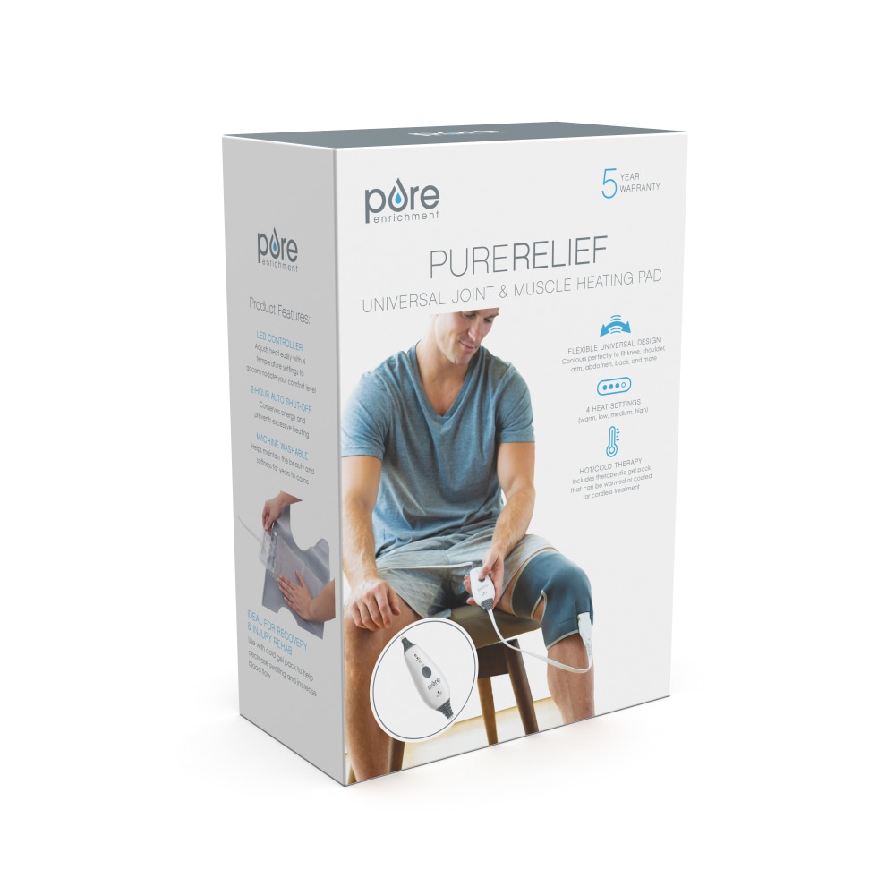 Pure Enrichment PureRelief Universal Joint And Muscle Heating Pad, 11-1/4in x 20in, Charcoal Gray MPN:PEJTPAD-G