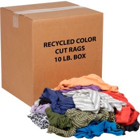 GoVets™ Recycled Mixed Color Cut Rags 10 Lb. Box 224670