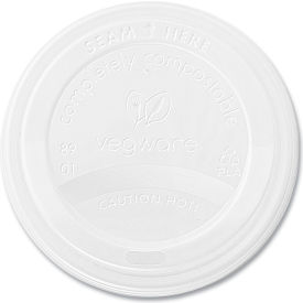 Vegware™ Compostable Lids Fits 89-Series Hot Cups White 1000/Carton VLID89S