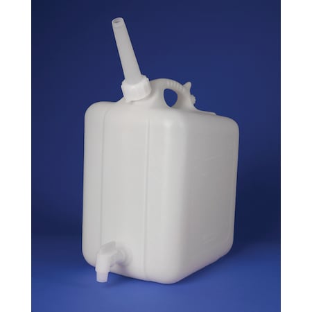 Bel-Art PE Jerrican with Spigot: 10L (2.5 Gallons), Screw Cap MPN:F11859-0025