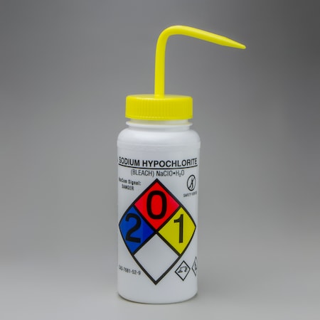 Bel-Art GHS Labeled Safety-Vented Bleach Wash Bottle: 500ml, 4/PK MPN:F12416-0015