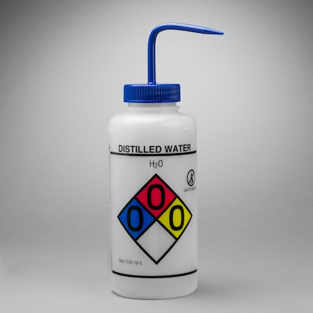 Bel-Art GHS Label Safety-Vent Distilled Water Wash Bottle: 1000ml, 2/PK MPN:F12432-0004