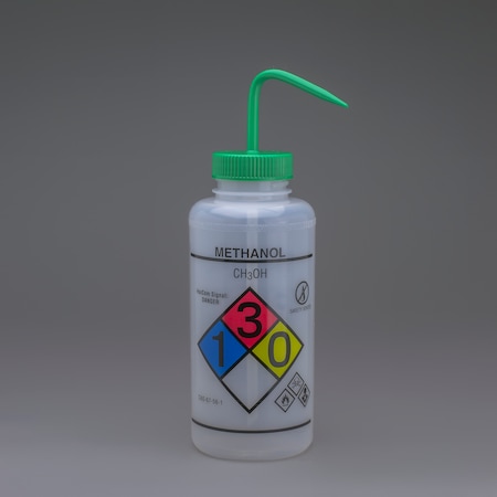 Bel-Art GHS Labeled Safety-Vented Methanol Wash Bottle: 1000ml, 2/PK MPN:F12432-0011