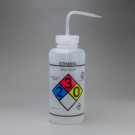 Bel-Art GHS Labeled Safety-Vented Ethanol Wash Bottle: 1000ml, 2/PK MPN:F12432-0019