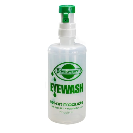 Bel-Art Eye Wash Safety Station Empty Bottle for Refill, 1000ml MPN:F24851-0000