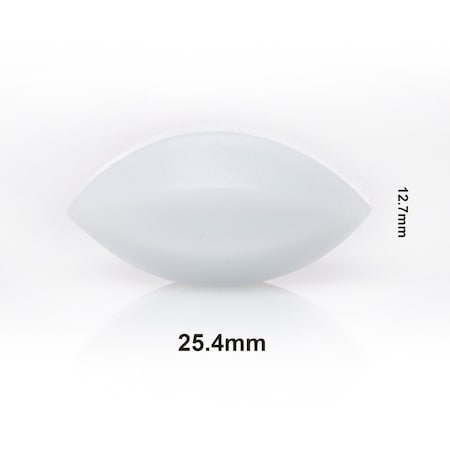 Bel-Art Spinbar Teflon Elliptical Magnetic Stir Bar: 25.4x12.7mm, White MPN:F37130-0001
