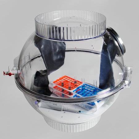 Polycarbonate Techni-Dome 360 Deg. Glove Box Chamber: 22x22