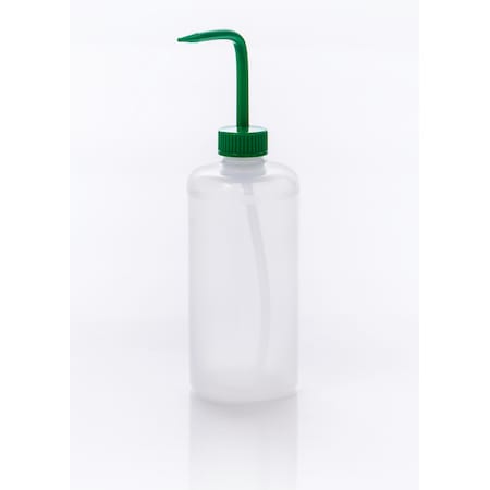 Bel-Art NM 500ml PE Wash Bottles: Green PP Cap, 28mm Closure, 6/pk MPN:F11617-0500