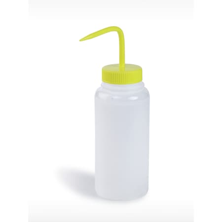 Bel-Art WM 500ml PE Wash Bottles: Yellow PP Cap, 53mm Closure, 6/PK MPN:F11626-0500