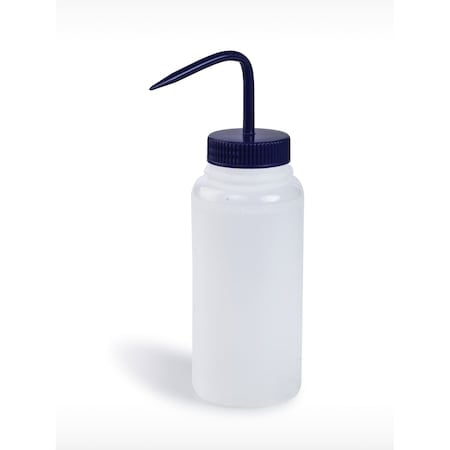 Bel-Art WM 500ml PE Wash Bottles: Blue PP Cap, 53mm Closure, 6/PK MPN:F11627-0500
