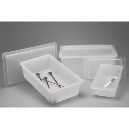 Bel-Art Polypropylene Instrument Tray with Cover: 11 x 6 x 3-1/4 in. MPN:F16189-0000