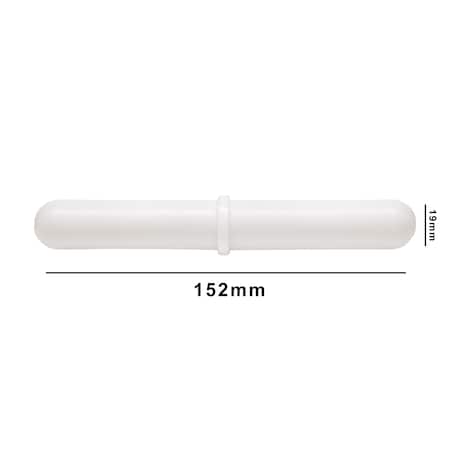 Bel-Art Spinbar Giant Magnetic Stir Bar: 152 x 19mm, White, Pivot Ring MPN:F37122-0006