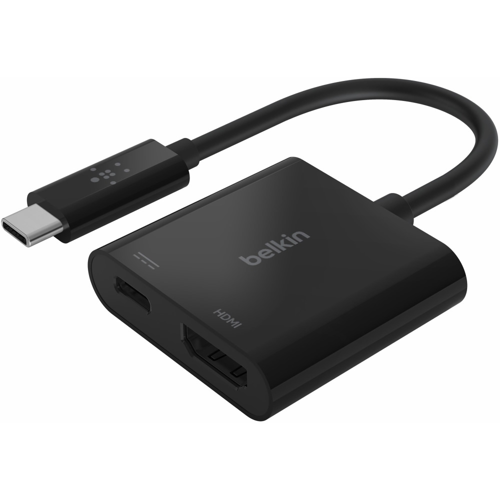 Belkin USB-C to HDMI + Charge Adapter, Black, BKNAVC002BKBL MPN:AVC002BK-BL