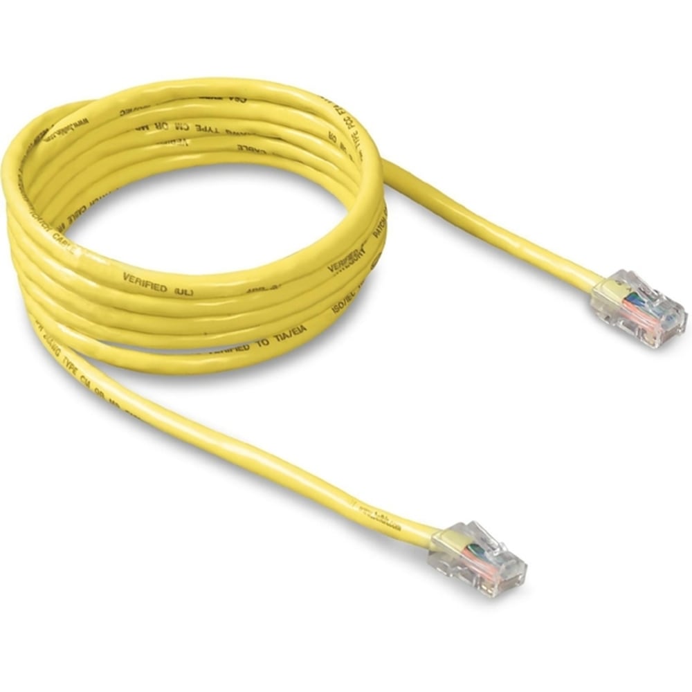 Belkin Cat. 5e Patch Cable - RJ-45 Male - RJ-45 Male - 10ft - Yellow MPN:A3L781-10-YLW