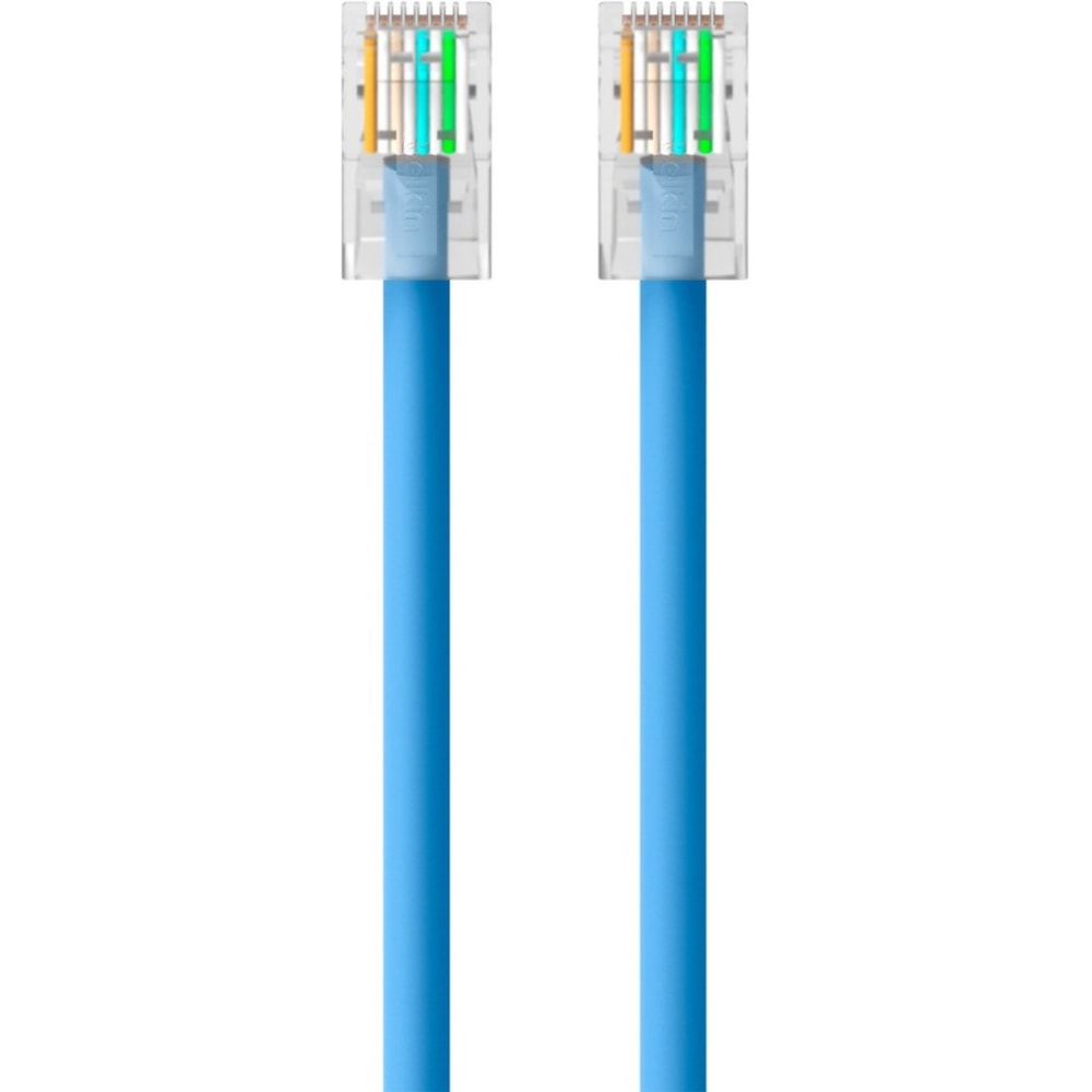 Belkin Cat5e Patch Cable - RJ-45 Male Network - RJ-45 Male Network - 1ft - Blue, A3L79101BLU MPN:A3L791-01-BLU