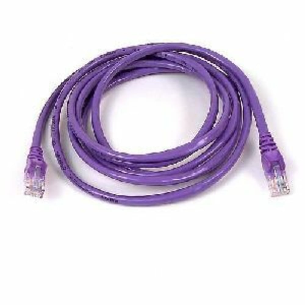 Belkin - Patch cable - RJ-45 (M) to RJ-45 (M) - 1 ft - UTP - CAT 5e - booted, snagless - purple - - A3L79101PURS MPN:A3L791-01-PUR-S