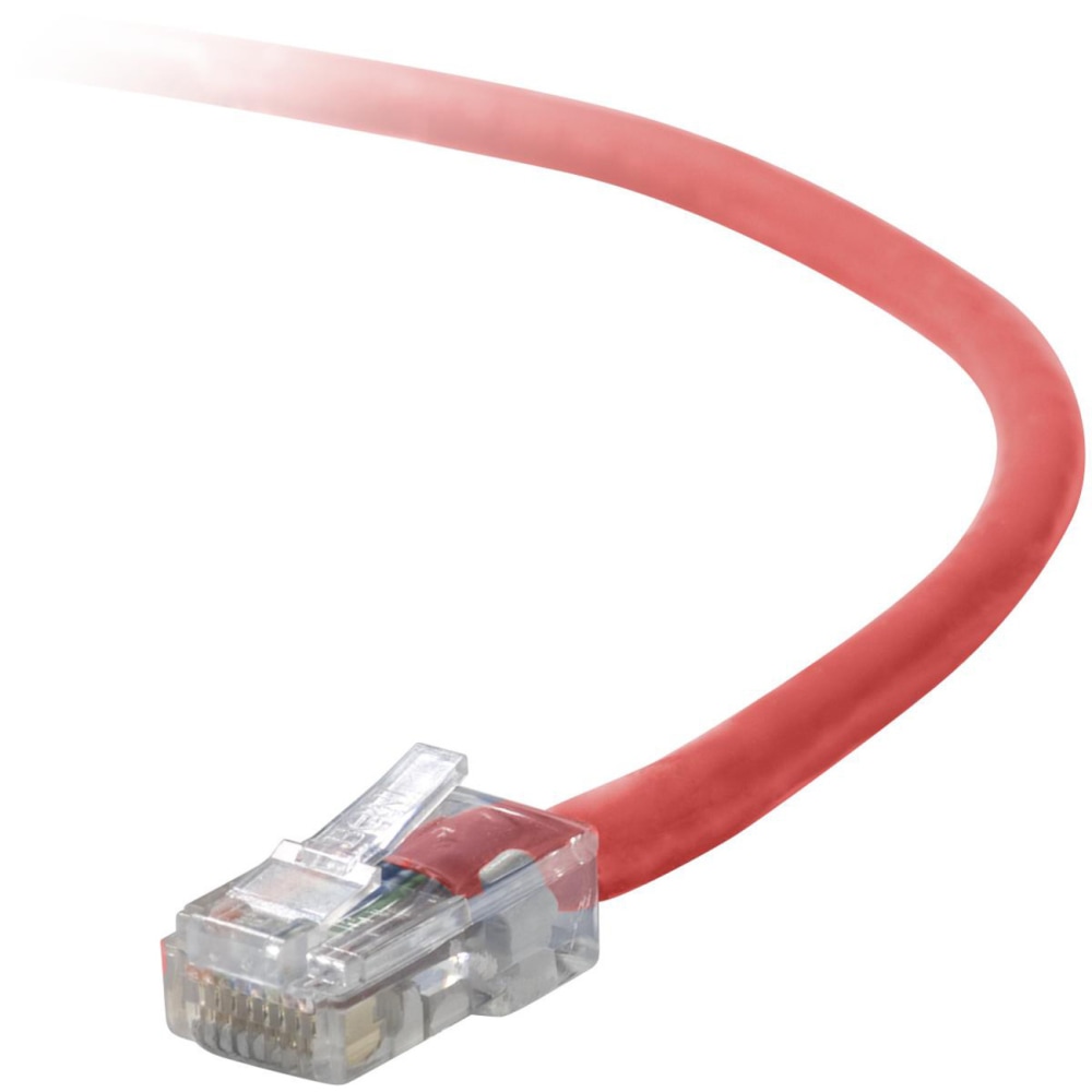 Belkin Cat5e Cable - RJ-45 Male - RJ-45 Male - 1ft - Red MPN:A3L791-01-RED